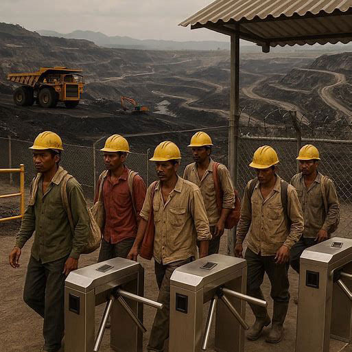 Biometric security system for coal mine workers